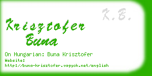krisztofer buna business card